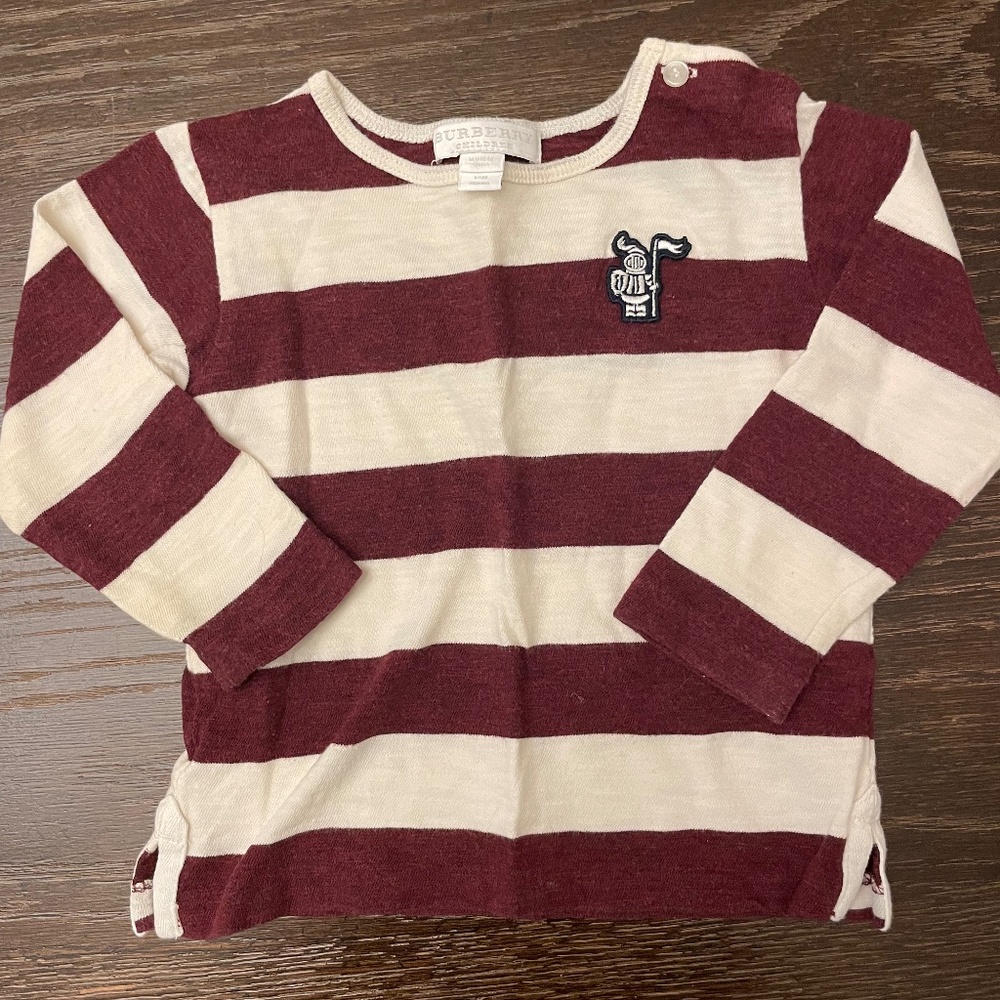 Authentic Burberry Baby Toddler Boys Shirt Size 18 months Retail $190